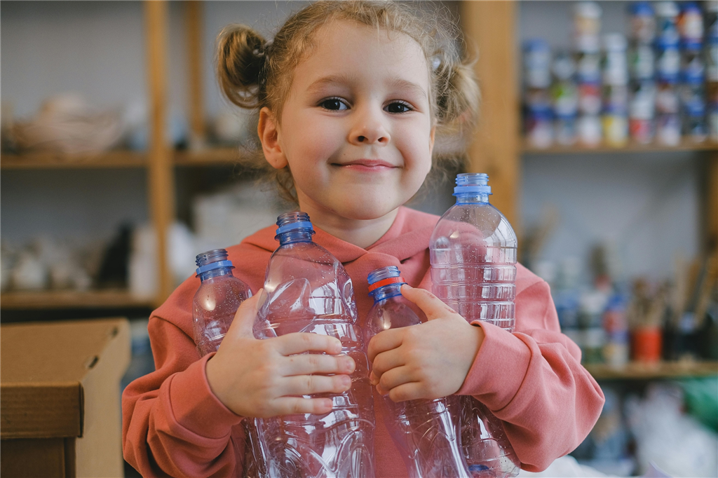 Girl with bottles