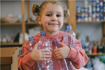Girl with bottles