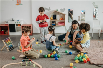 Children on carpet