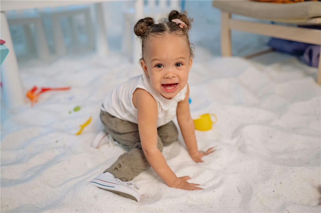 Toddler in sand