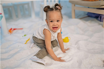Toddler in sand
