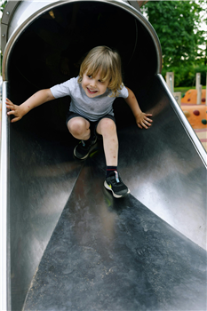 Boy on Slide