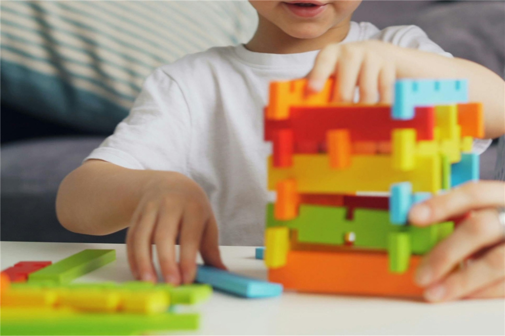 Child with blocks