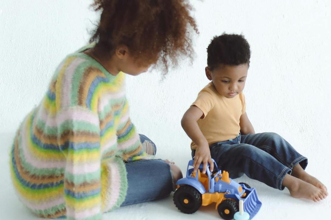 mum and boy with toy
