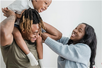 Parents and toddler
