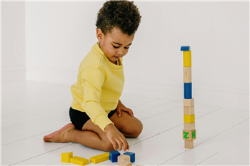 Boy with blocks
