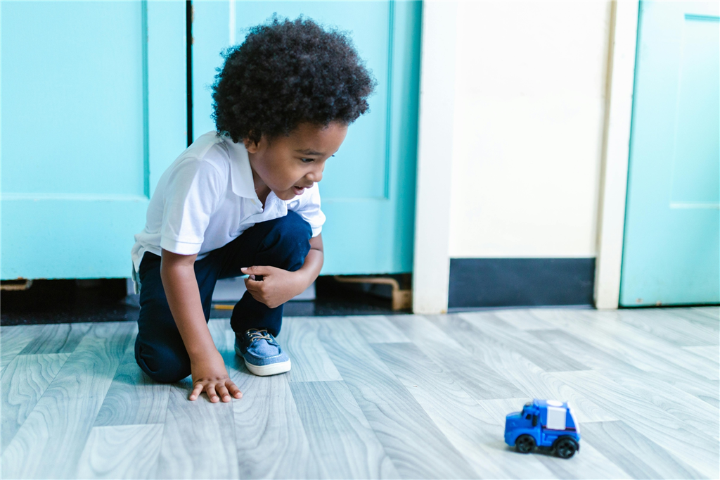 boy with car
