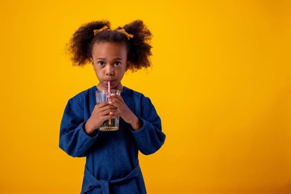 Girl drinking water