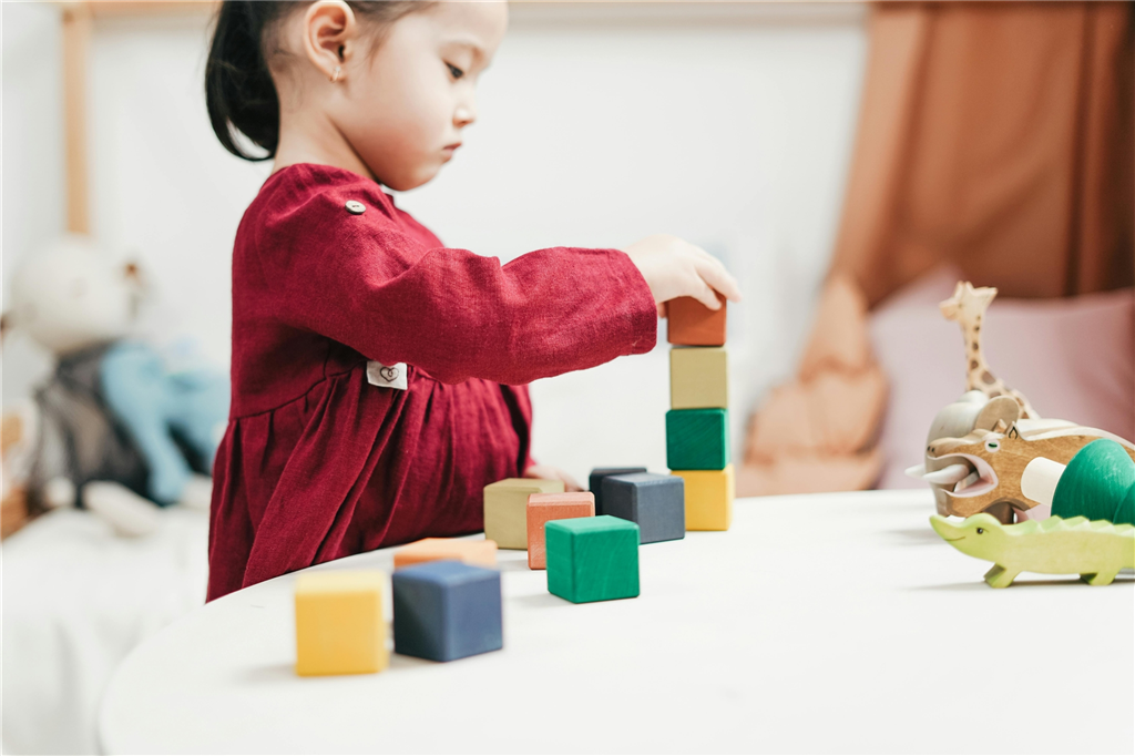 Girl with blocks