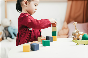Girl with blocks