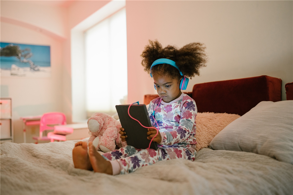 Girl on ipad