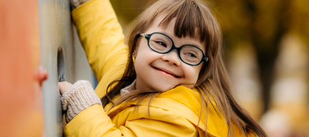 image of a young girl climbing